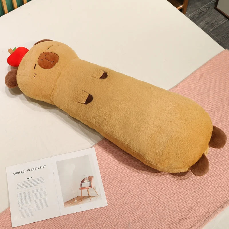 Cute Tan Cat Plush Body Pillow - Image 8
