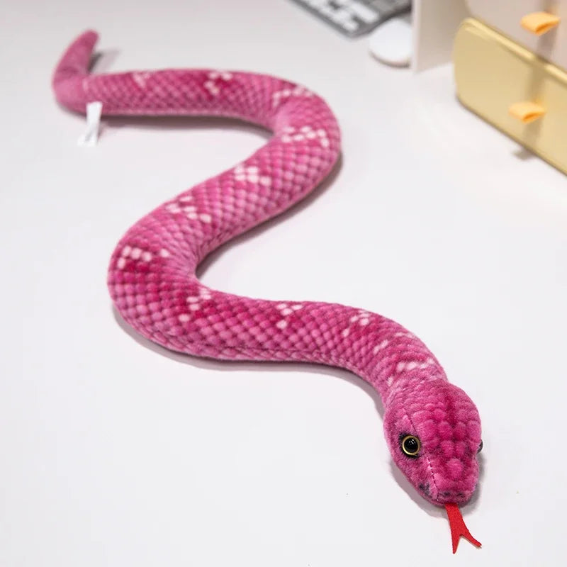Vibrant Scale Pattern Plush Snake - Image 7