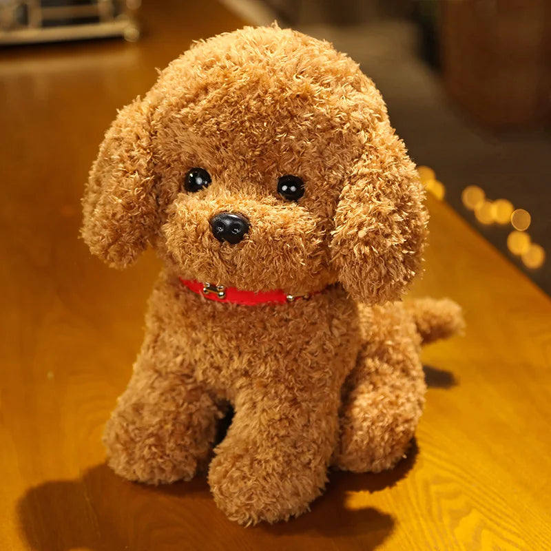 Adorable Curly Poodle Plush with Bell Collar - Image 7