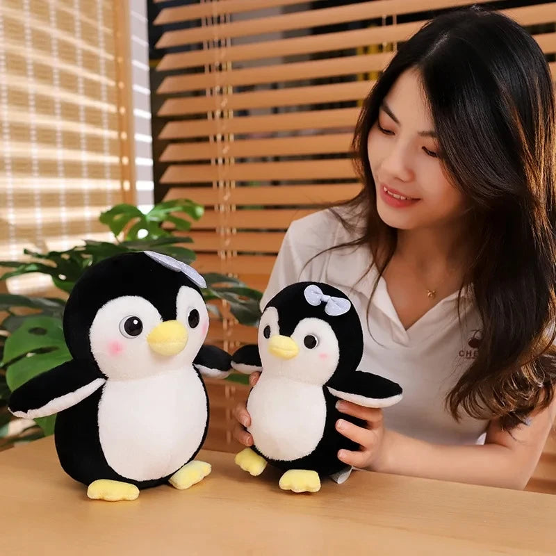 Cute Penguin Plush with Bows and Rosy Cheeks - Image 5