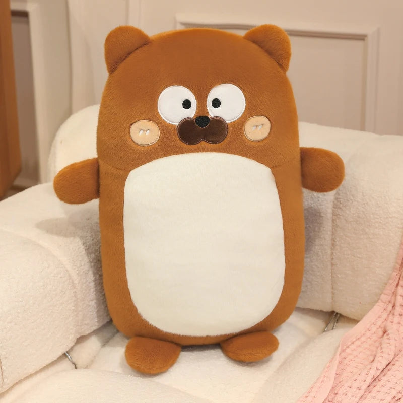 Brown and White Lying Animal Plush - Image 8