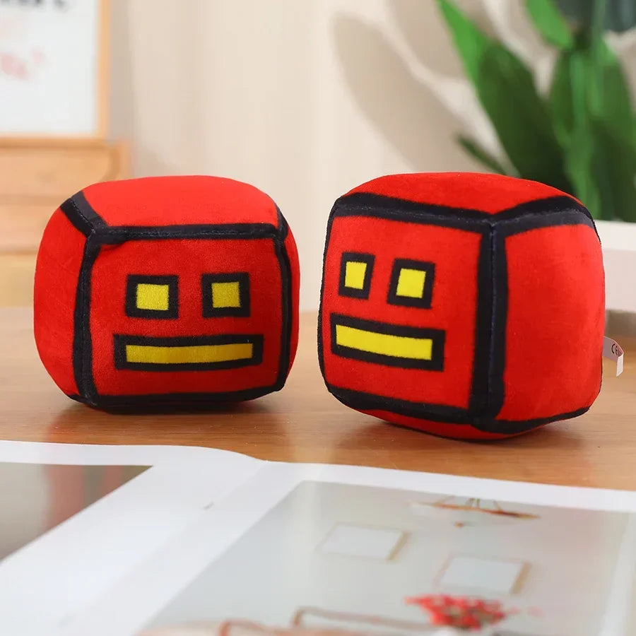 Set of 4 Vibrant Pixel Cube Plush Toys - Image 2