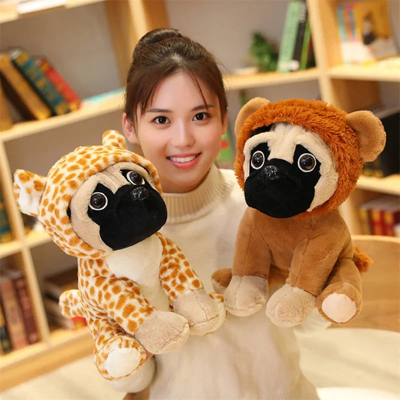 Cute Pink Rabbit Pug Plush Toy - Image 5