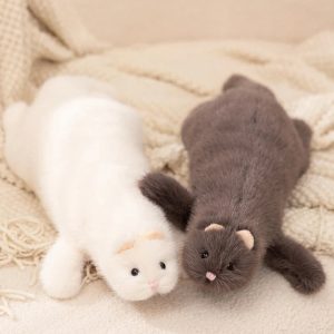 Cream White Soft Plush Ferret Toy