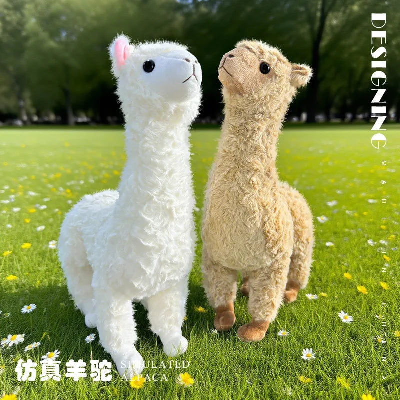 White Alpaca Plush Toy with Pink Ears - Image 2