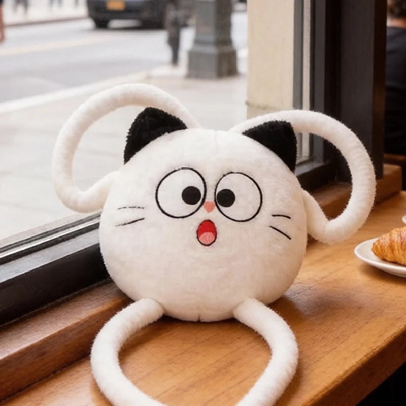 Black Cat Long-Legged Round Plush Toy - Image 3