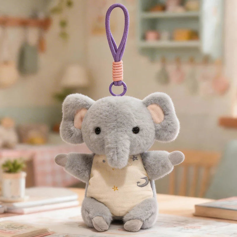 Cute Baby Animal Plush Keychain with Star Outfit - Image 7