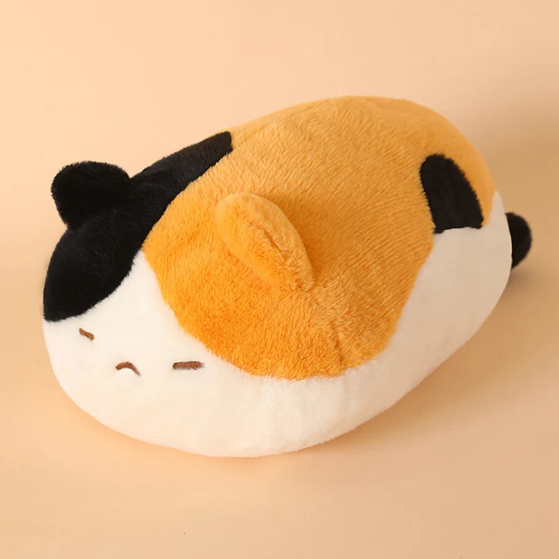Soft Two-Tone Plush Sleeping Animal Cushion - Image 10