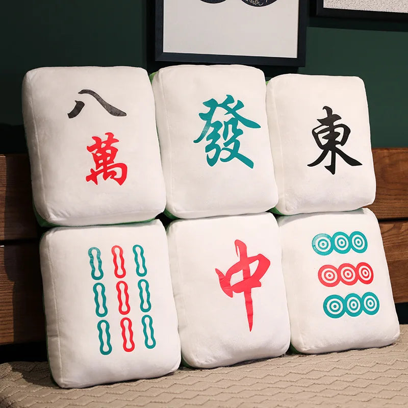 Mahjong Tile Plush Cushion with Iconic Designs - Image 3