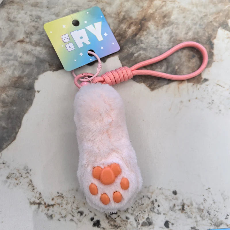 Cute Fluffy Paw Keychain with Soft Toe Pads - Image 5
