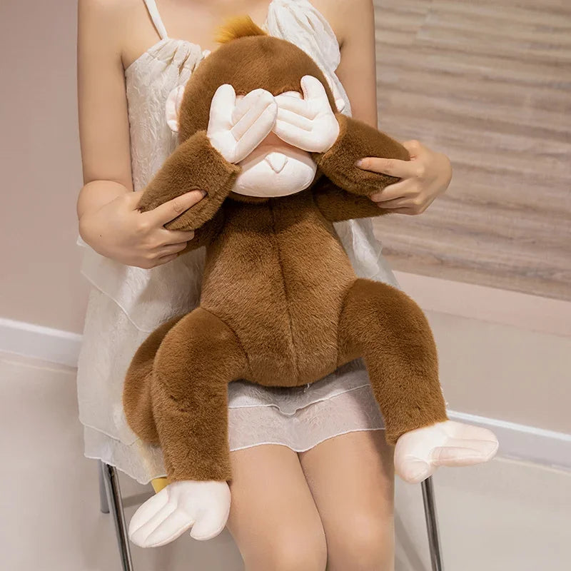 Large Brown Monkey Plush Toy - Image 2