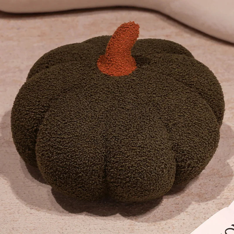 Fluffy Yellow Lobed Plush Pillow with Brown Accent - Image 7