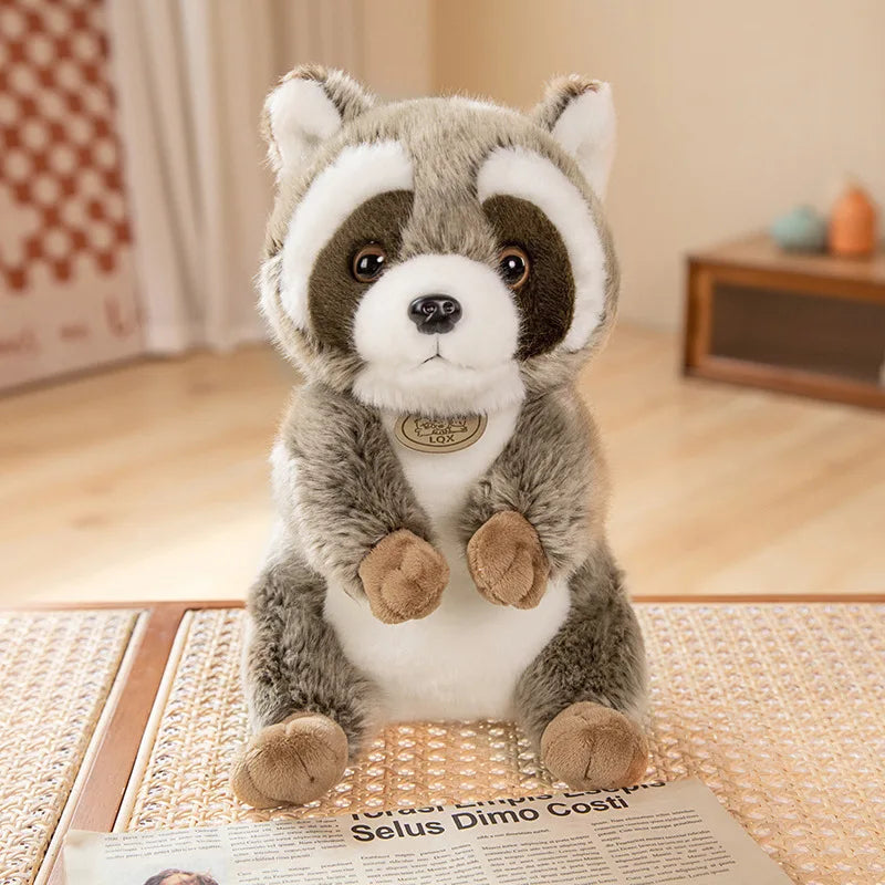 Cute Grey Plush Raccoon with Red Cape - Image 9