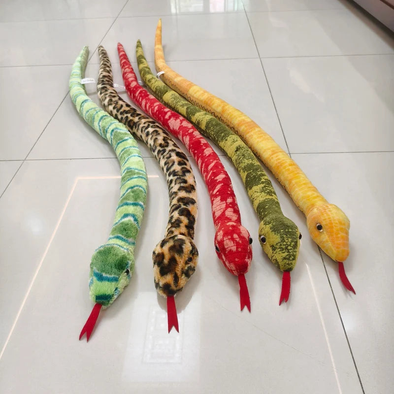 Assorted Realistic Plush Snake Toy with Forked Tongue - Image 4