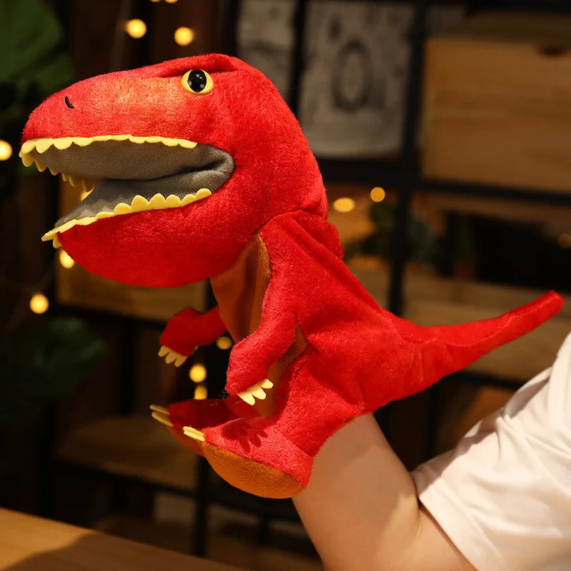 Green T-Rex Soft Plush Hand Puppet - Image 4