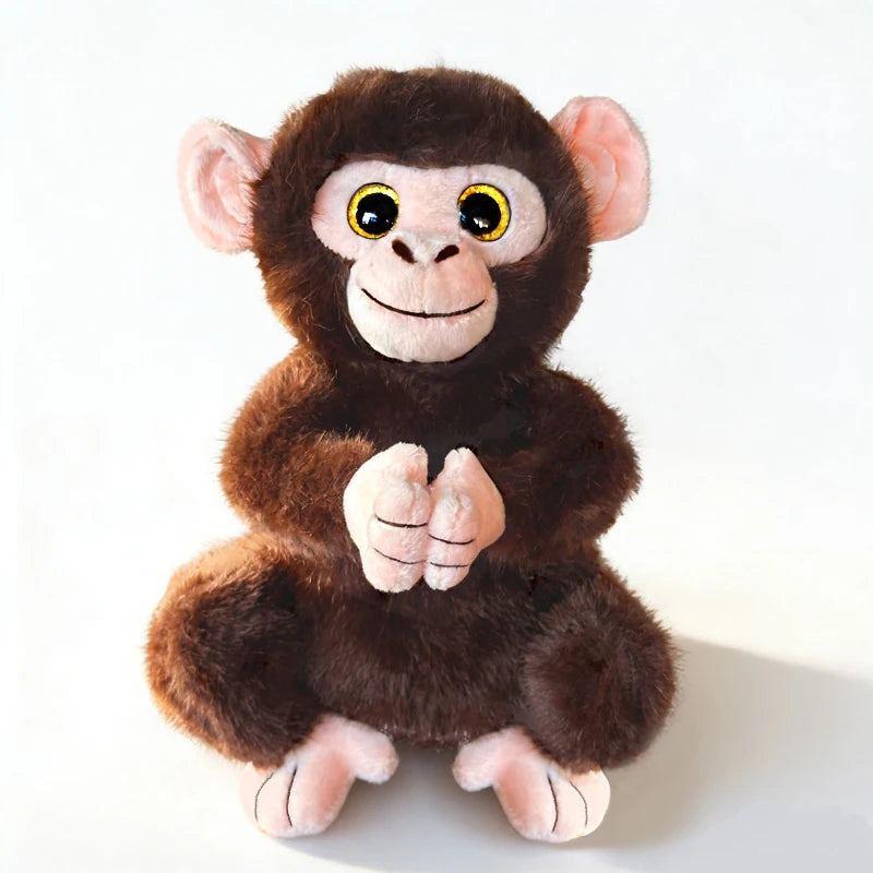 Cute Brown Monkey Plush Toy with Big Eyes - Image 8