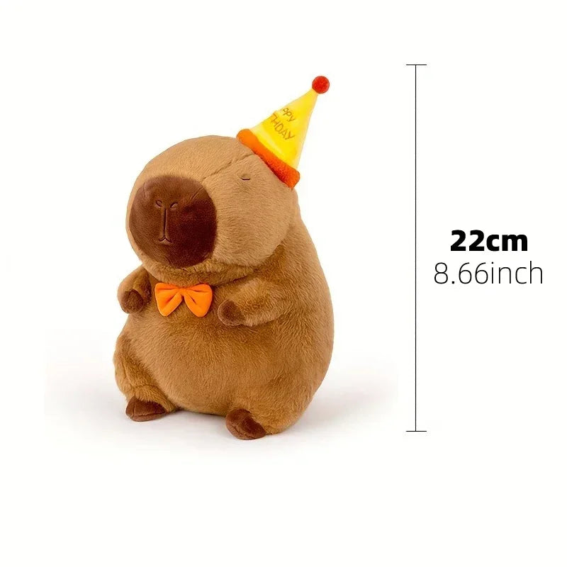 Cute Capybara Plush Family with Turtle Hat - Image 13