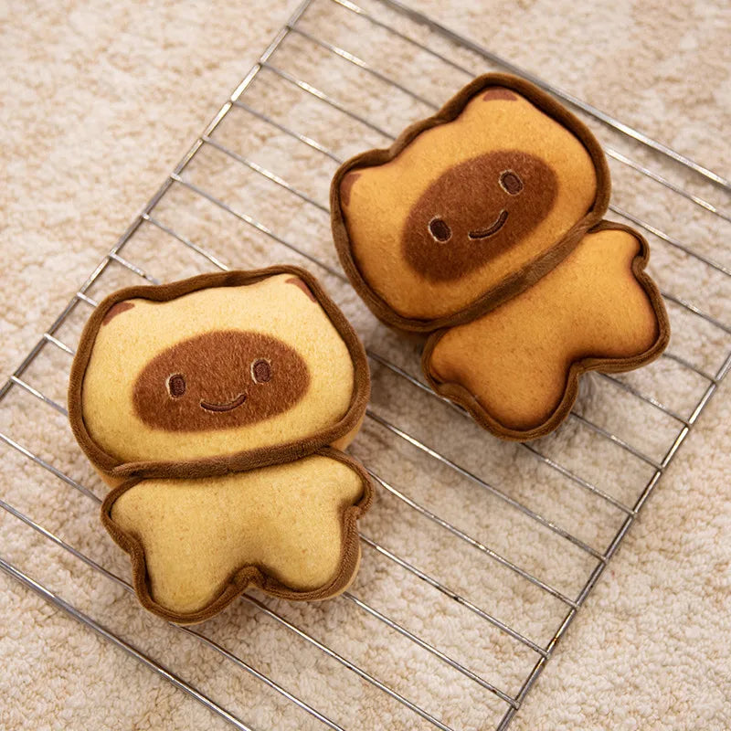 Adorable Plush Cookie Bear Keychain - Image 3