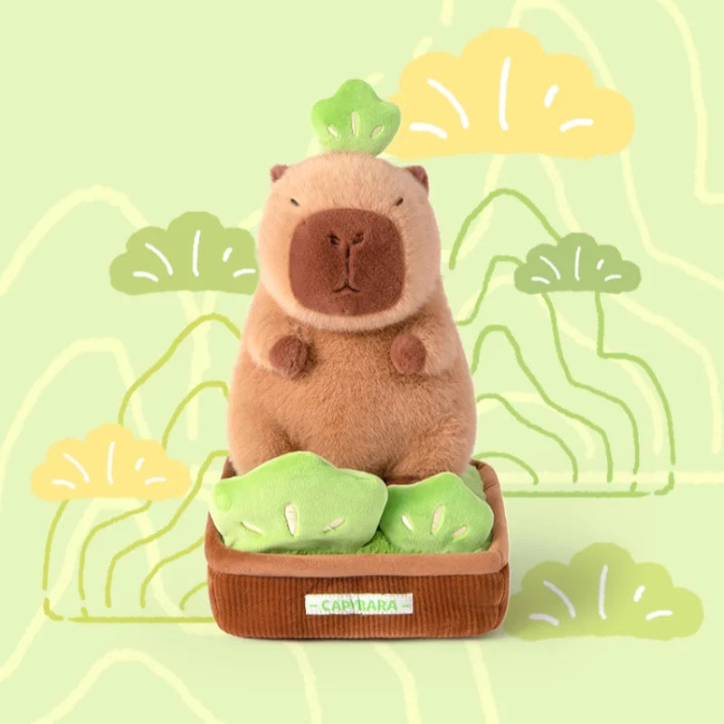 Cute Capybara Plush with Four-Leaf Clover - Image 6