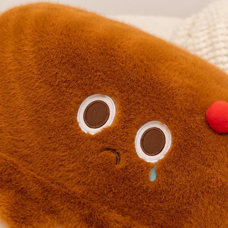 Cute Fuzzy Peach Toast Plush Pillow - Image 4