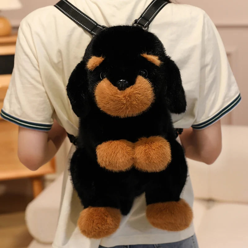 Adorable Pink Faux Fur Animal Backpack - Image 8