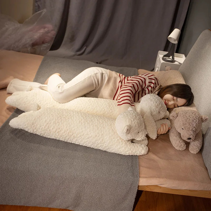 Creamy White Bunny Plush Body Pillow with Floppy Ears - Image 6