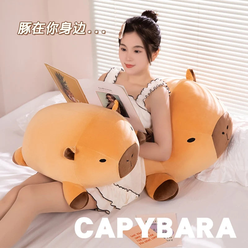 Cute Oversized Brown Character Plush Pillow - Image 5