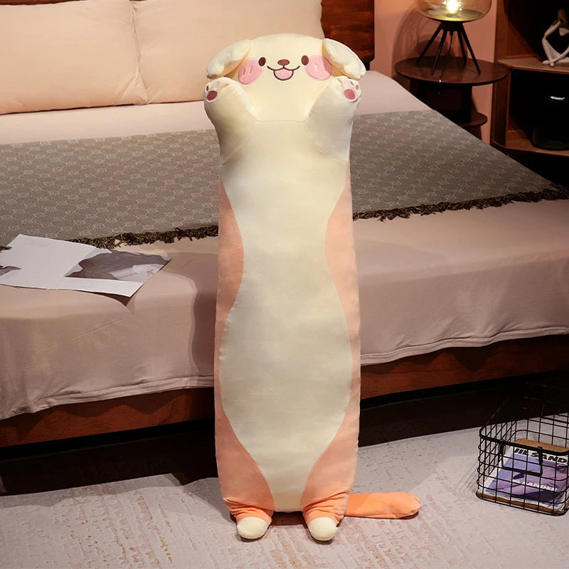 Soft Cream Pug Dog Extra Long Plush Body Pillow - Image 9