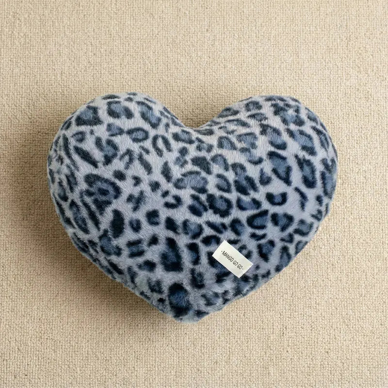 Vibrant Leopard Print Heart Plush Pillow - Image 7
