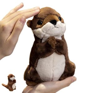 Adorable Standing Brown Otter Plush Toy