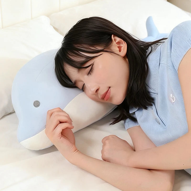 Cute White Seal Plush with Embroidered Fish - Image 5