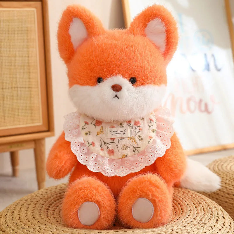 Soft Orange and White Baby Fox Plush Toy with Pacifier - Image 5