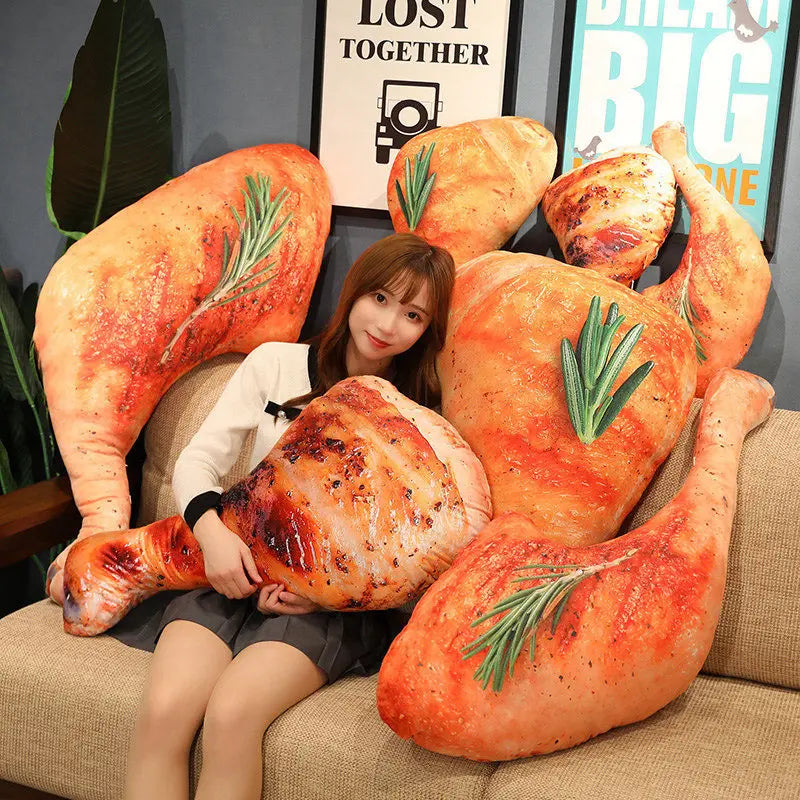 Oversized Grilled Chicken Leg Plush Pillow - Image 5
