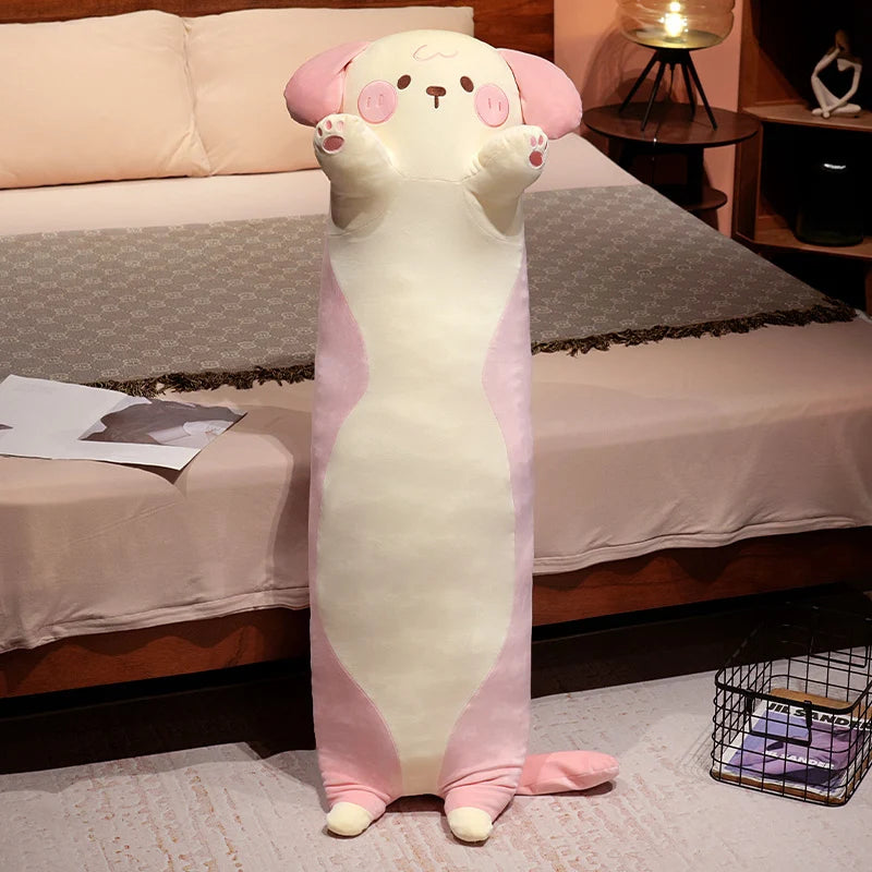 Soft Cream Pug Dog Extra Long Plush Body Pillow - Image 8