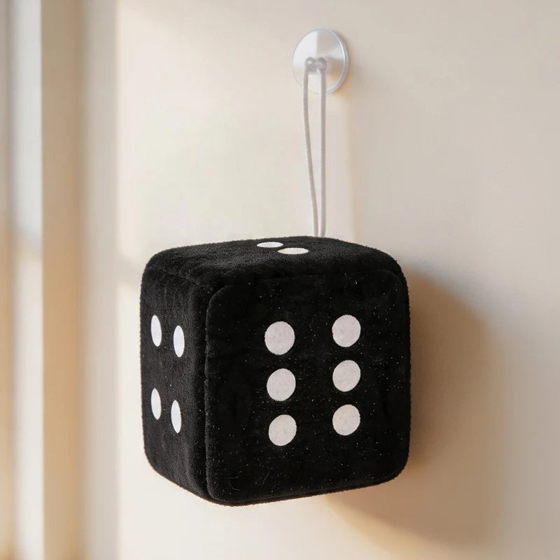 Fuzzy Plush Car Dice and Rubik's Cube Ornaments - Image 11