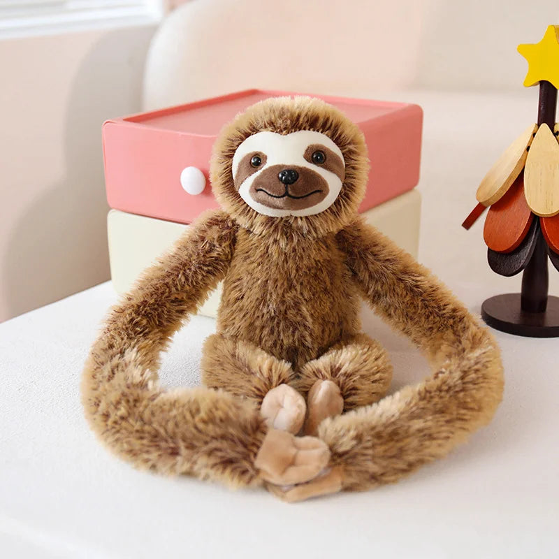 Sweet Sloth Plush Toy with Long Hugging Arms - Image 7