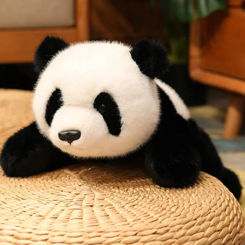 Cute Black and White Sitting Panda Plush - Image 8