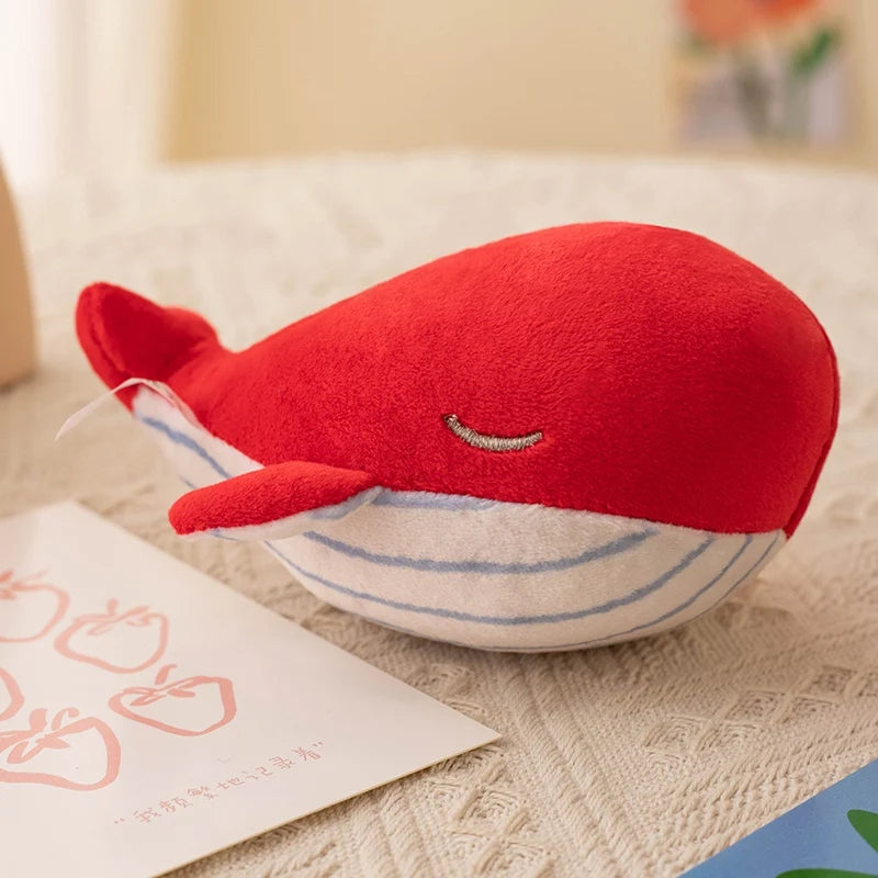 Cute Sleeping Whale Plush Keychain with Gold Clasp - Image 15