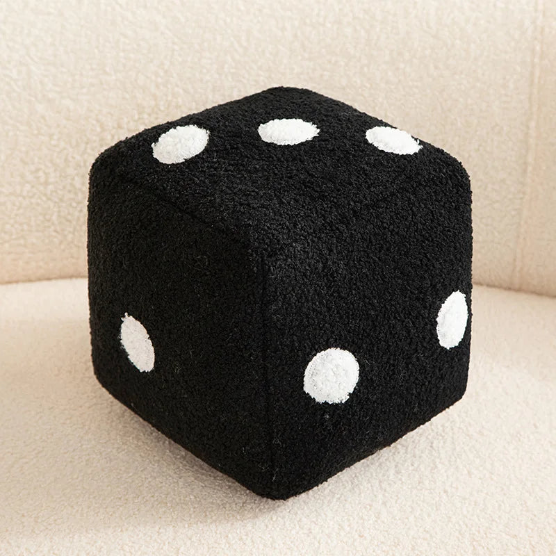 Soft Plush Dice Cube Accent Ottoman - Image 7