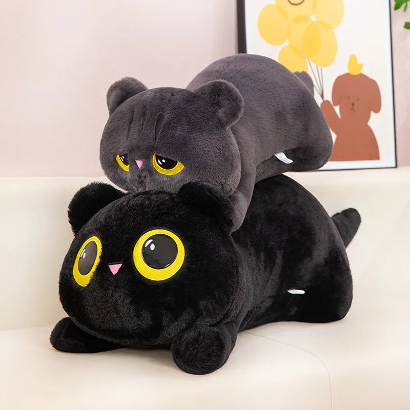 Soft Plush Big-Eyed Cat Pillow - Image 6