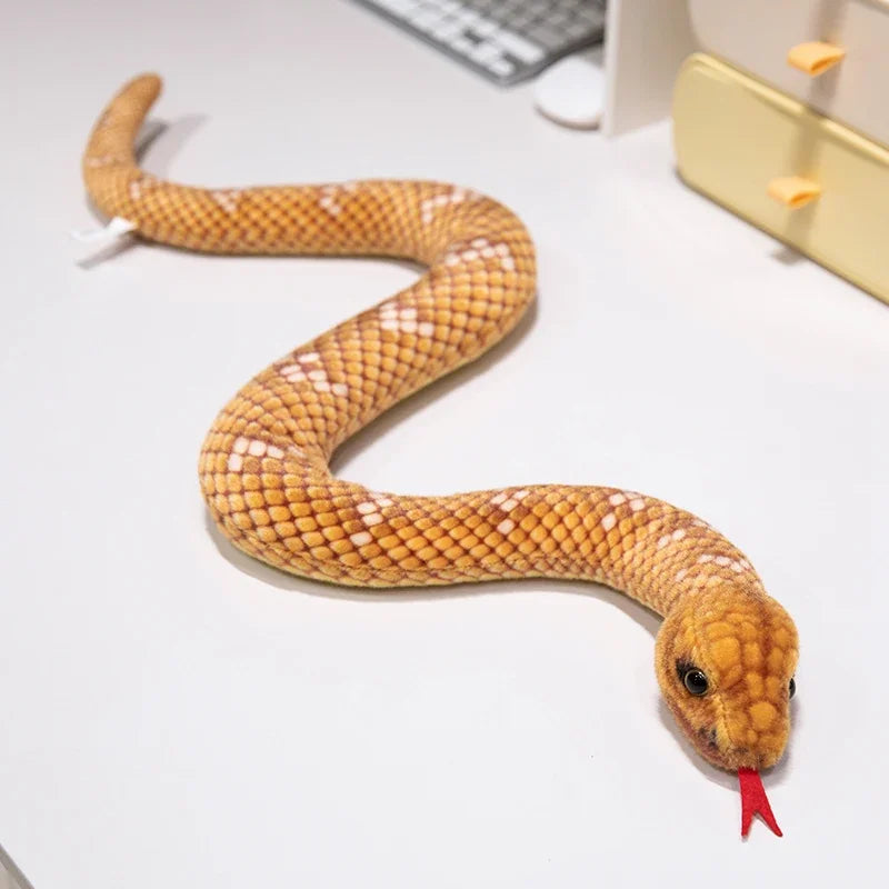 Vibrant Scale Pattern Plush Snake - Image 13