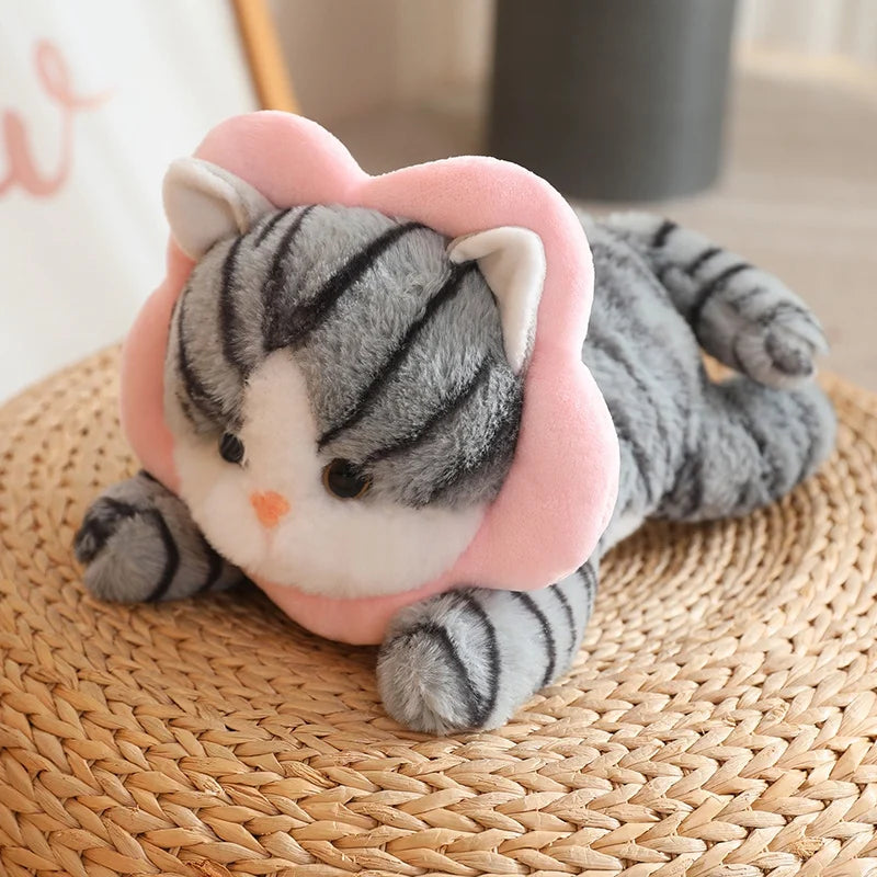 Gray Tabby Cat in Bread Slice Plush Toy - Image 6