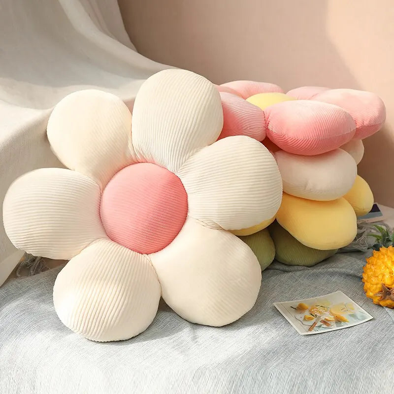 Soft Ribbed Flower Floor Cushion - Image 3