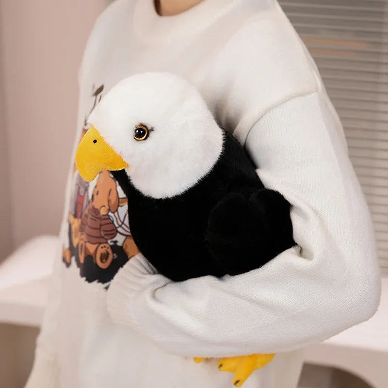 Realistic Snowy Owl and Bald Eagle Plush Birds - Image 4