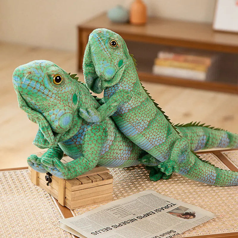 Lifelike Green Iguana Plush Toy with Detailed Scales - Image 5