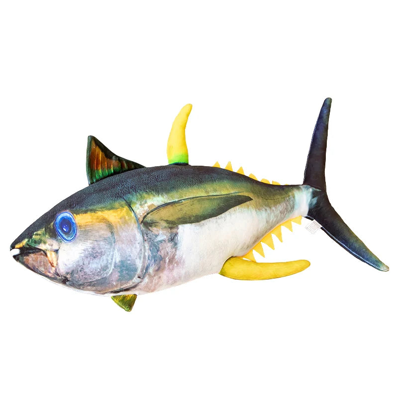 Lifelike Tuna Fish Plush Pillow with Yellow Fins - Image 7