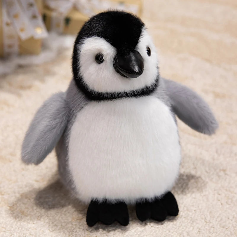 Soft Baby Penguin Plush Set in Black and Grey - Image 7