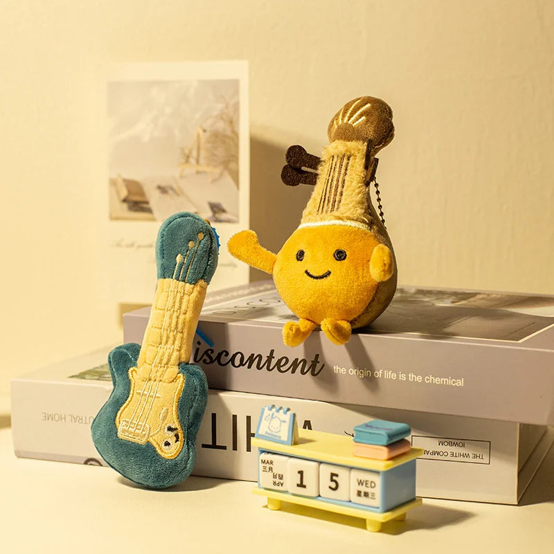 Adorable Plush Instrument & Fruit Keychain - Image 3