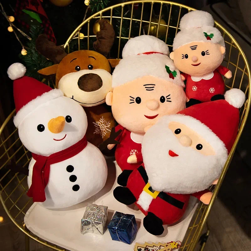 Multi-Size Christmas Santa & Reindeer Plush Set - Image 3