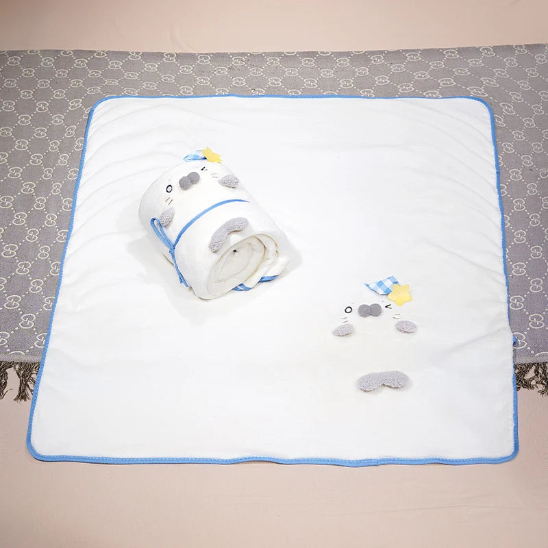 Cute White Rolled Seal Plush Blanket - Image 5